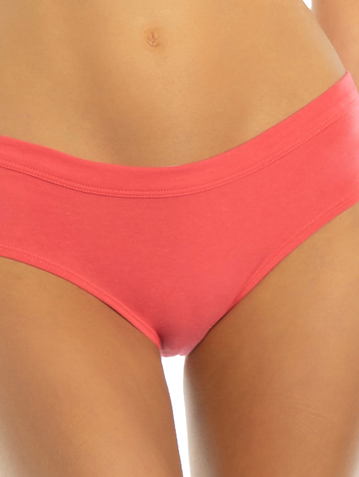 Calzones tipo bikini color terracota para mujer.