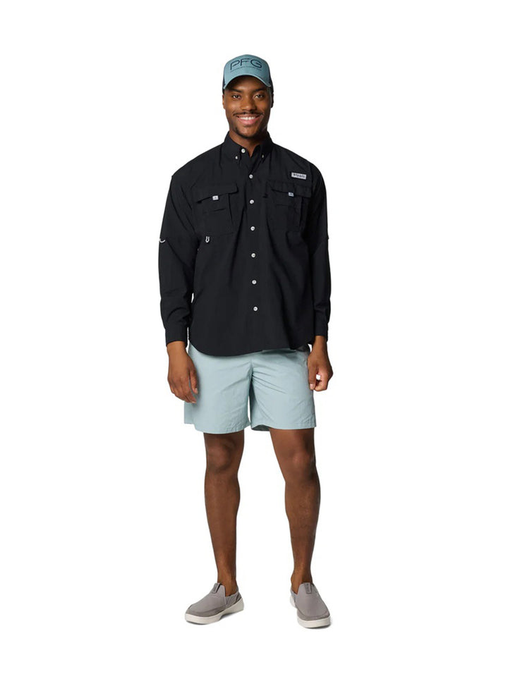 Camisa Columbia Bahamas II Manga Larga Negro para Hombre