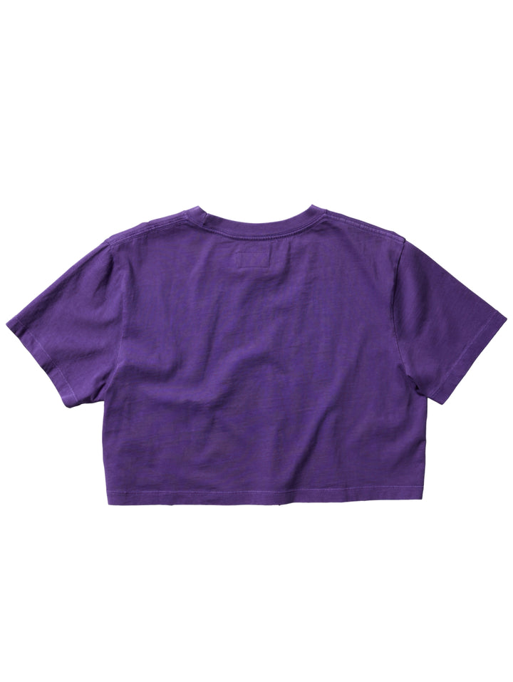 Camiseta morada oversized con estampado de Ahsoka Tano en el frente.