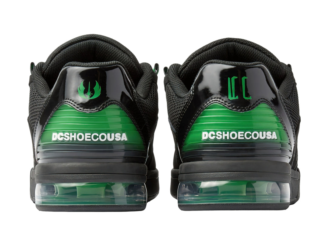 Tenis DC Shoes Star Wars Versatile Negro y Verde para Hombre
