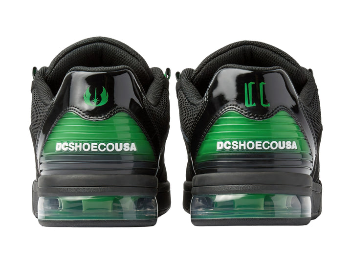 Tenis DC Shoes Star Wars Versatile Negro y Verde para Hombre