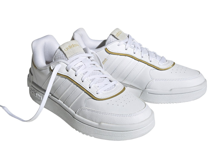 Tenis Adidas Postmove SE Blanco y Dorado para Mujer