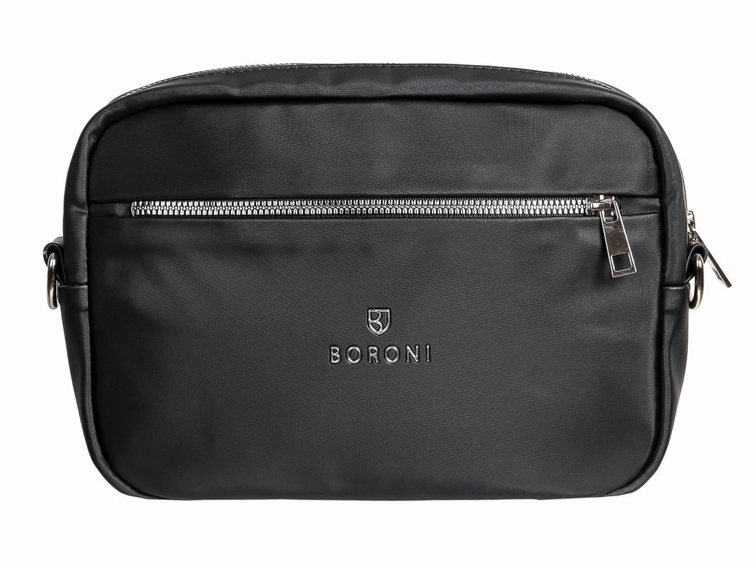 Bolso Bandolera Boroni Negro Plata