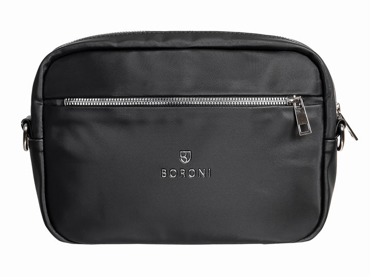 Bolso Bandolera Boroni Negro Plata