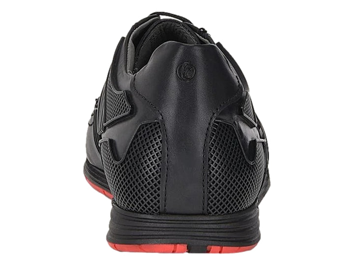 Zapatos Casuales Cuadra de Piel Caimán y Ternera Negro para Hombre
