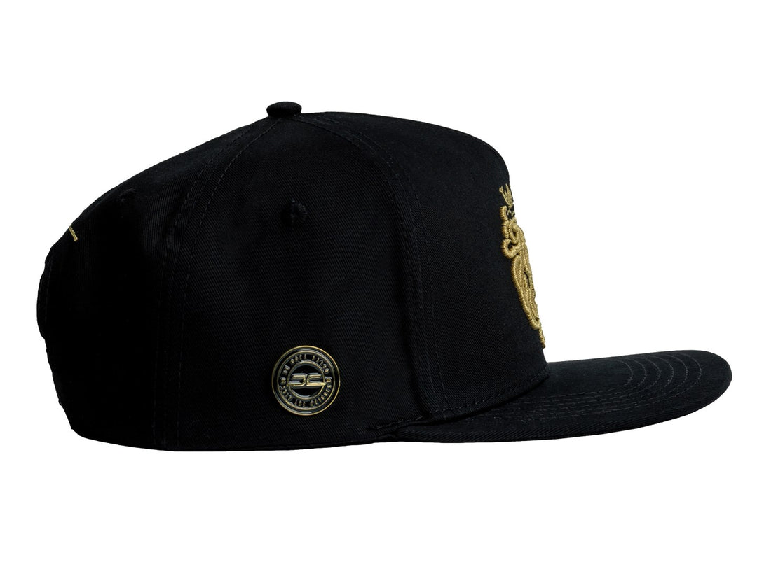 Gorra JC Hats Rey Classic Negro y Dorado para Hombre