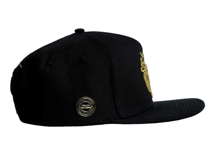Gorra JC Hats Rey Classic Negro y Dorado para Hombre