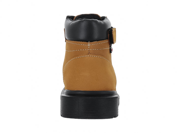 Bota para Niño color miel con cordones y suela negra.