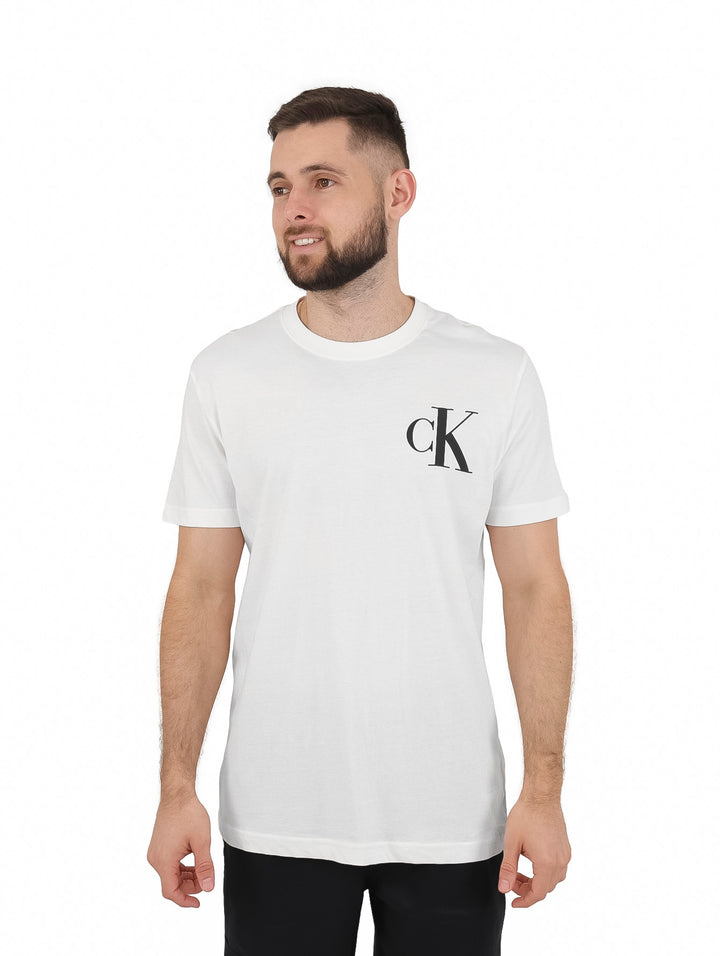 Playera Calvin Klein Monogram Blanco para Mujer