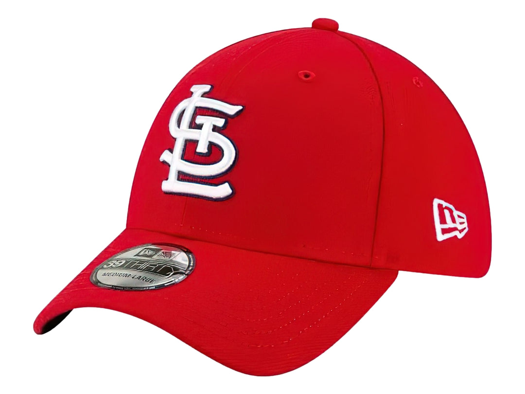 Gorra de béisbol New Era color rojo con logotipo bordado en blanco de los St. Louis Cardinals.