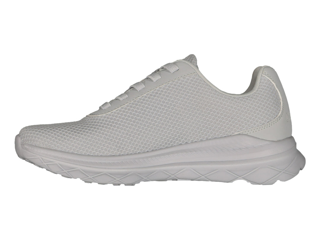 Tenis deportivos Charly de color gris con suela gruesa y tejido de malla.