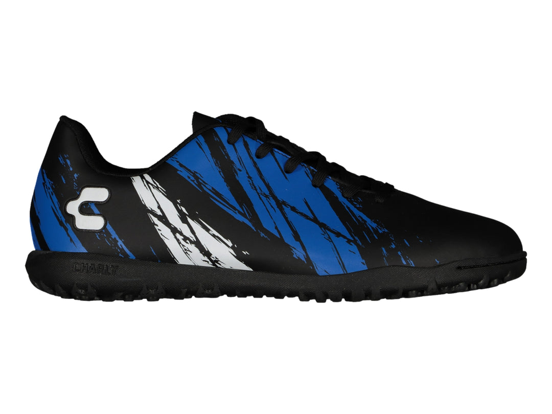 Tenis de Fútbol Charly Negro y Azul para Hombre