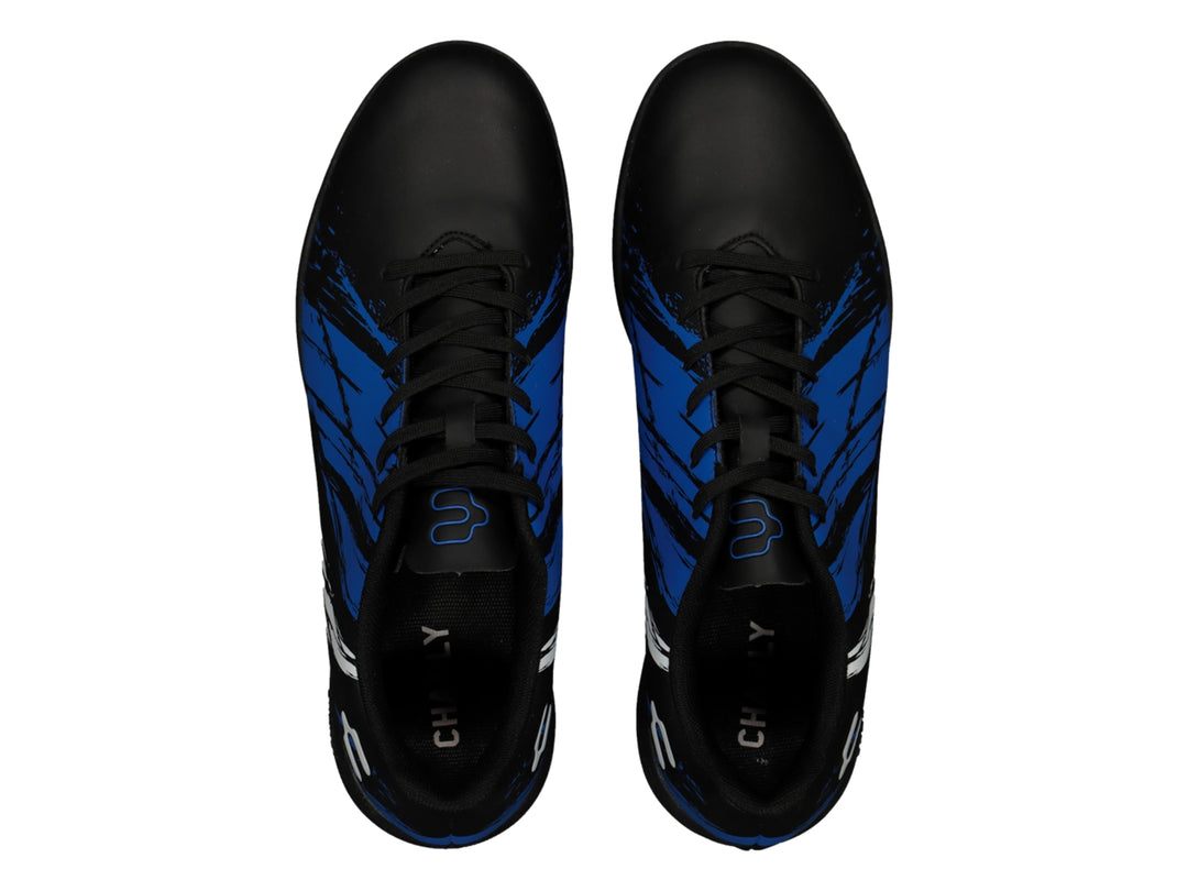 Tenis de Fútbol Charly Negro y Azul para Hombre