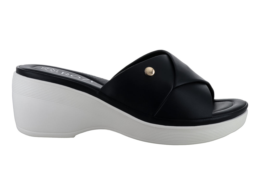 Sandalias Plataforma Roze Negro para Mujer