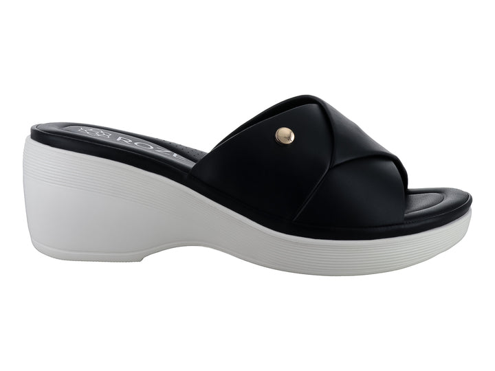 Sandalias Plataforma Roze Negro para Mujer