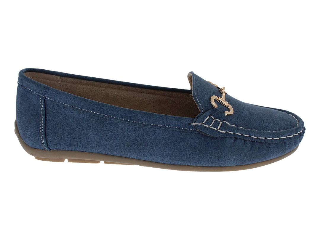 Comfort Fit Mocasines Azul para Mujer