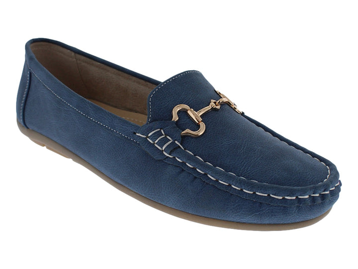 Comfort Fit Mocasines Azul para Mujer