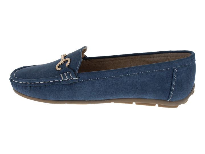 Comfort Fit Mocasines Azul para Mujer