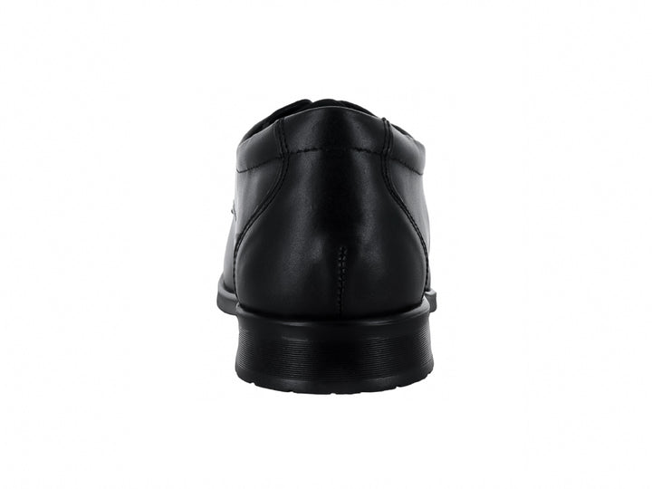 Zapato formal de cuero color negro con agujetas para hombre.