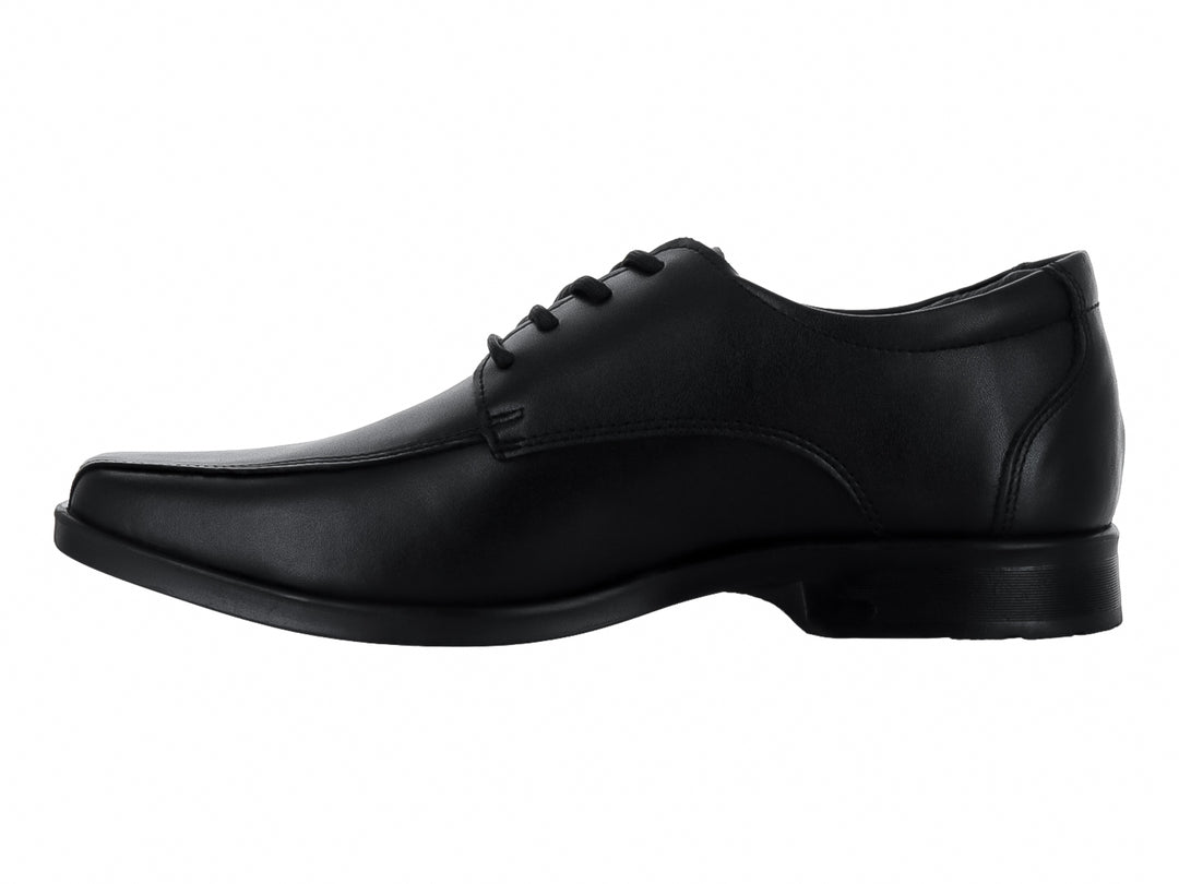 Zapato formal de cuero color negro con agujetas para hombre.