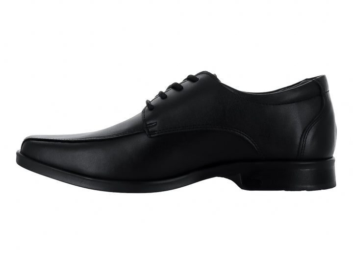 Zapato formal de cuero color negro con agujetas para hombre.