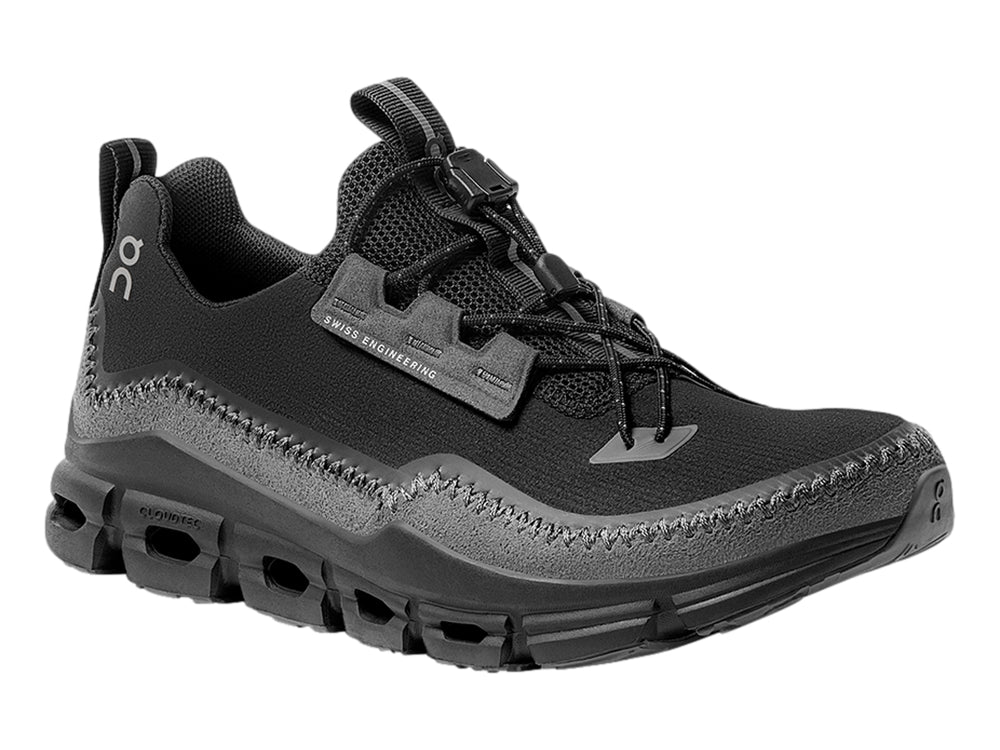Zapato deportivo On Cloudaway en color negro con suela amortiguada y diseño moderno.