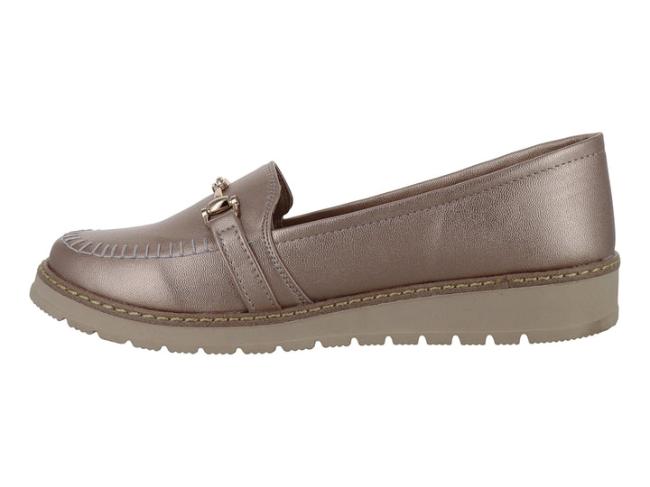 Zapatos Mocasines MELI&amp;ANA Oro Rosado para Mujer
