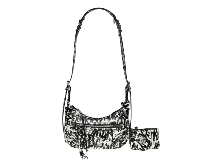 Bolso Hobo Steve Madden Blanco y Negro para Mujer