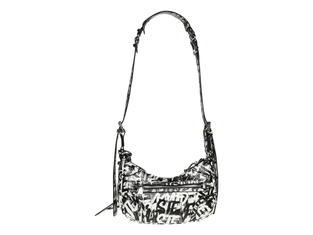 Bolso Hobo Steve Madden Blanco y Negro para Mujer