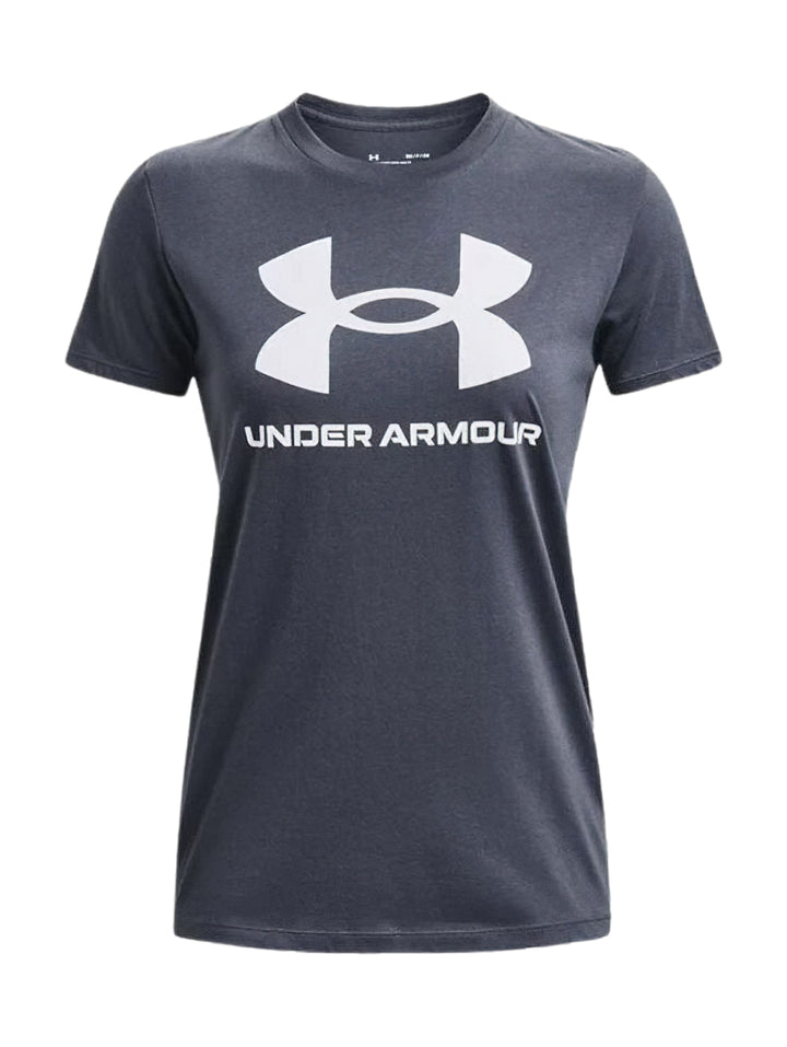 Playera Under Armour Sportstyle Logo Gris para Mujer