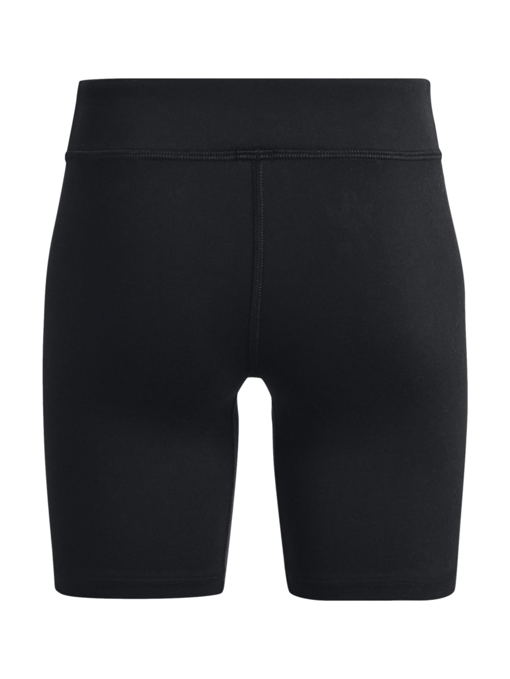 Biker shorts deportivos de color negro marca Under Armour con cintura elástica.