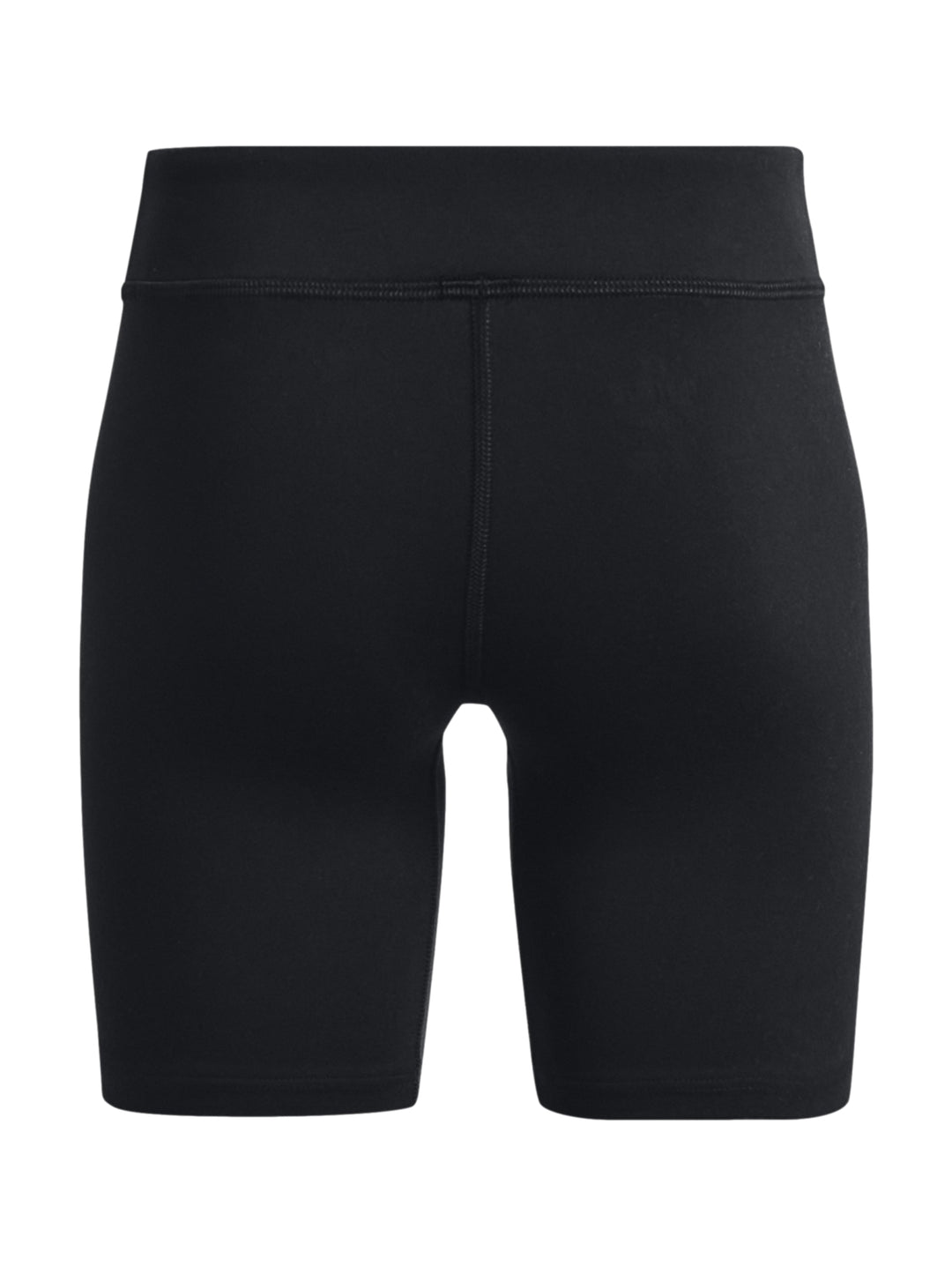 Biker shorts deportivos de color negro marca Under Armour con cintura elástica.