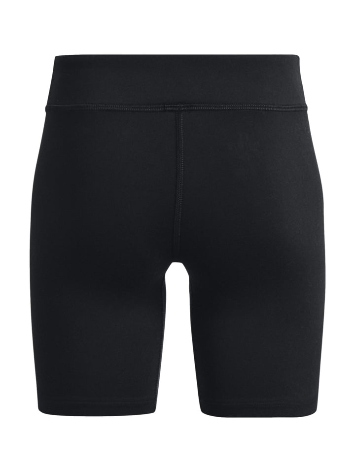 Biker shorts deportivos de color negro marca Under Armour con cintura elástica.