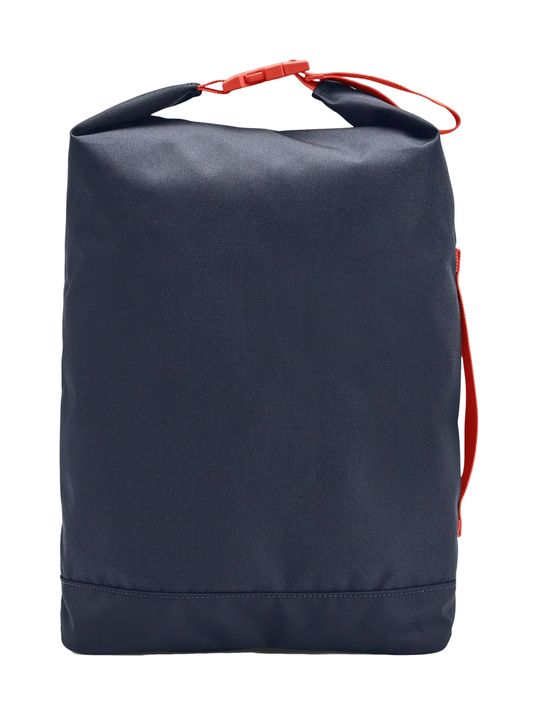 Bolsa para calzado Under Armour en color azul marino con detalles y logotipo en naranja.