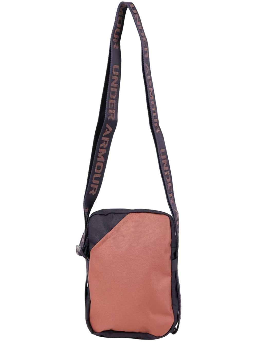 Bolsa de hombro Under Armour Loudon Crossbody en colores negro y rosa con correa ancha logotipada.