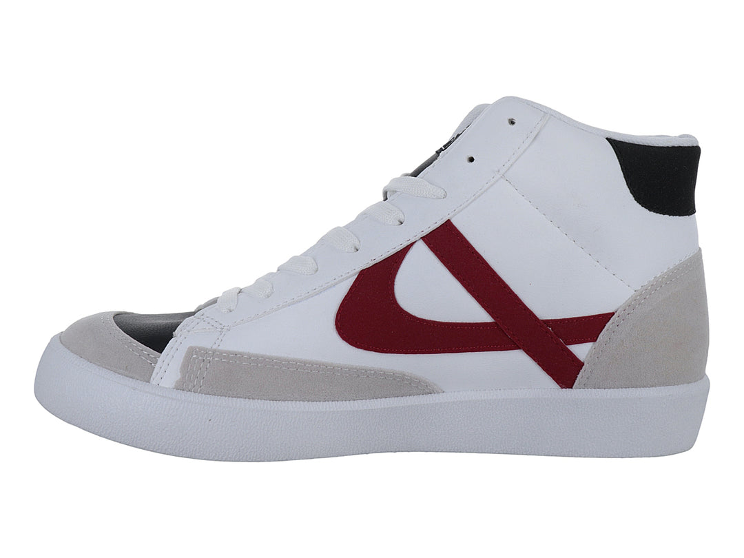 Tenis de bota marca Panam en color blanco con detalles laterales en negro y gris, con suela blanca.