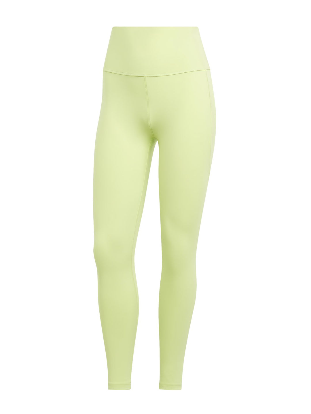 Leggings deportivos Adidas de color verde lima claro con cintura alta.