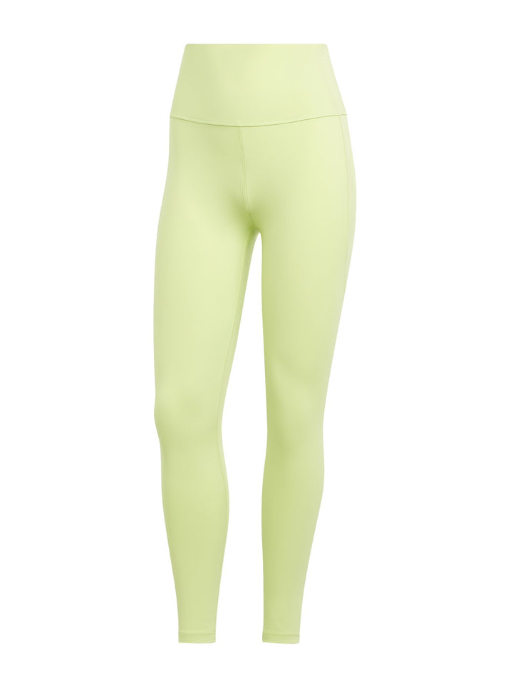 Leggings deportivos Adidas de color verde lima claro con cintura alta.