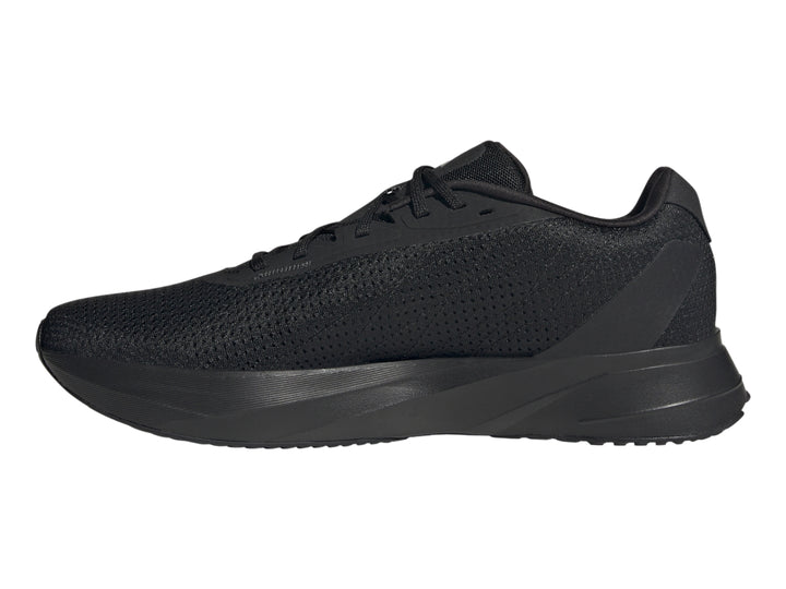 Tenis deportivos Adidas Duramo SL en color negro total, vista lateral.