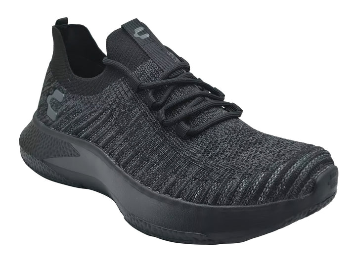 Tenis deportivos Charly color negro con tejido transpirable y suela sintética.