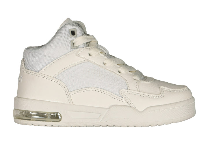 Tenis deportivos Charly color blanco con detalles de malla y suela con cámara de aire.