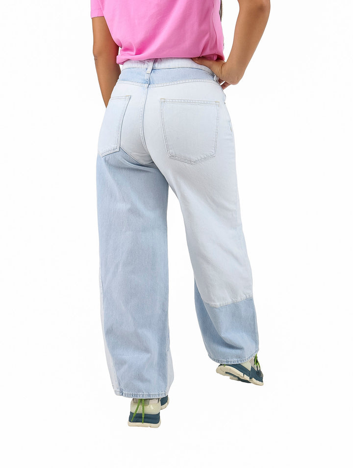 Jeans ONLY Wide Leg Azul Claro para Mujer