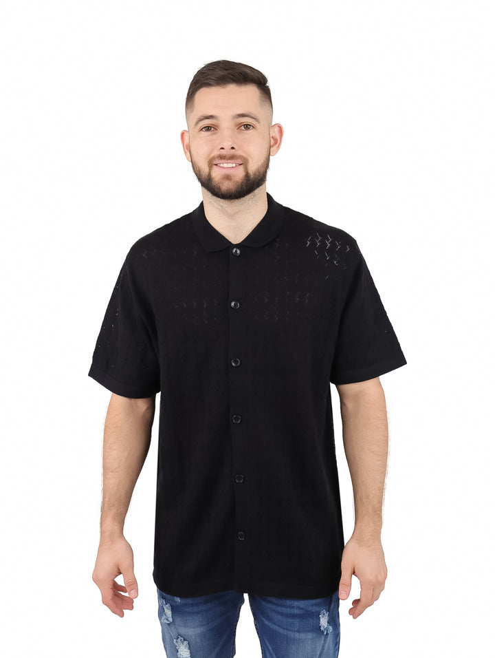 Camisa Tejida Jack &amp; Jones Negro para Hombre