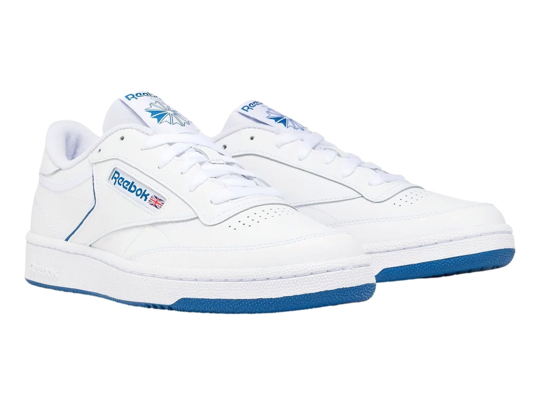 Tenis Reebok Club C 85 Blancos con Azul para Hombre