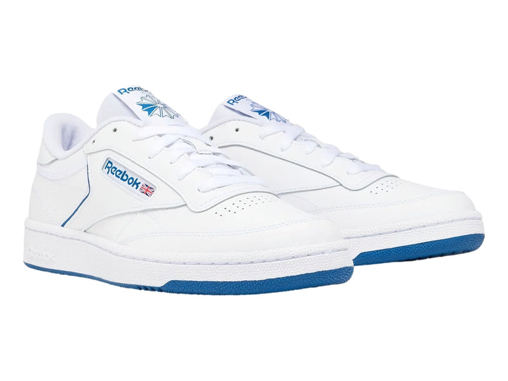 Tenis Reebok Club C 85 Blancos con Azul para Hombre