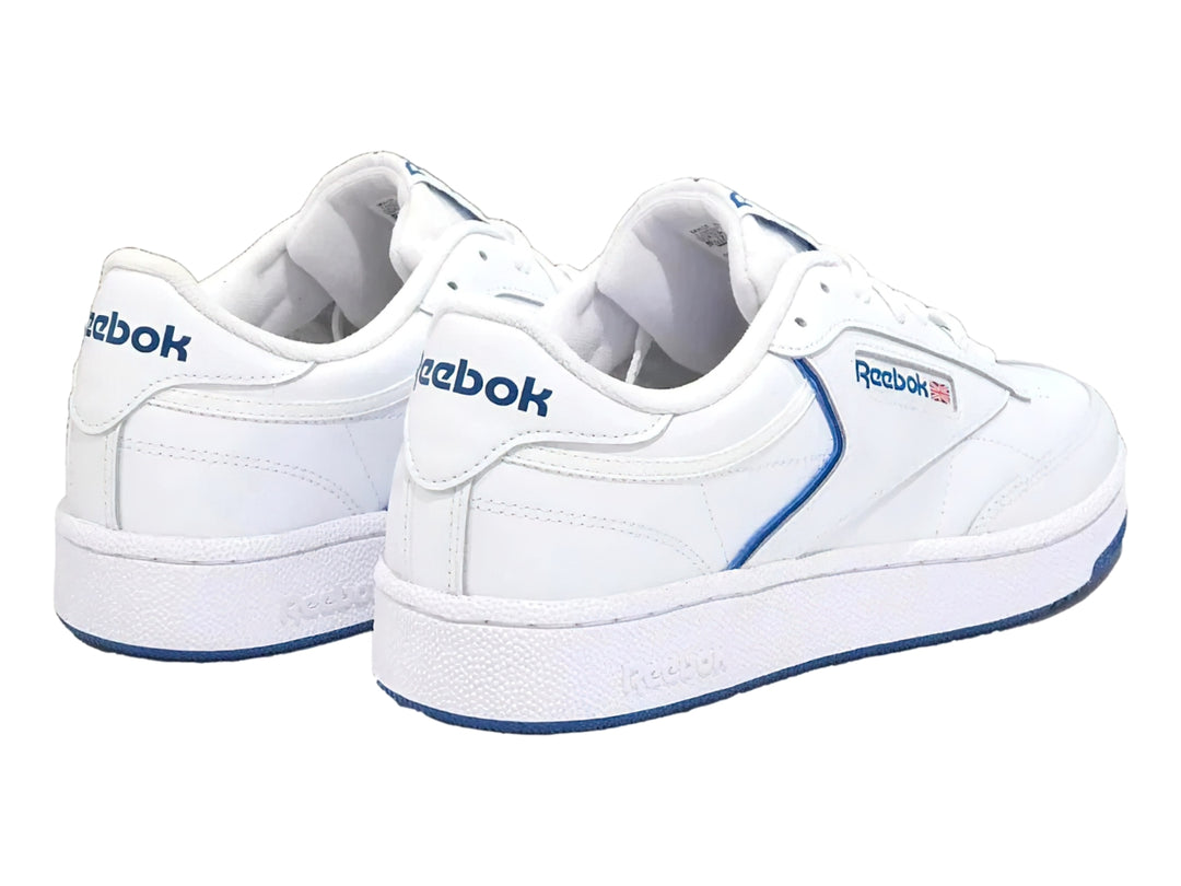 Tenis Reebok Club C 85 Blancos con Azul para Hombre