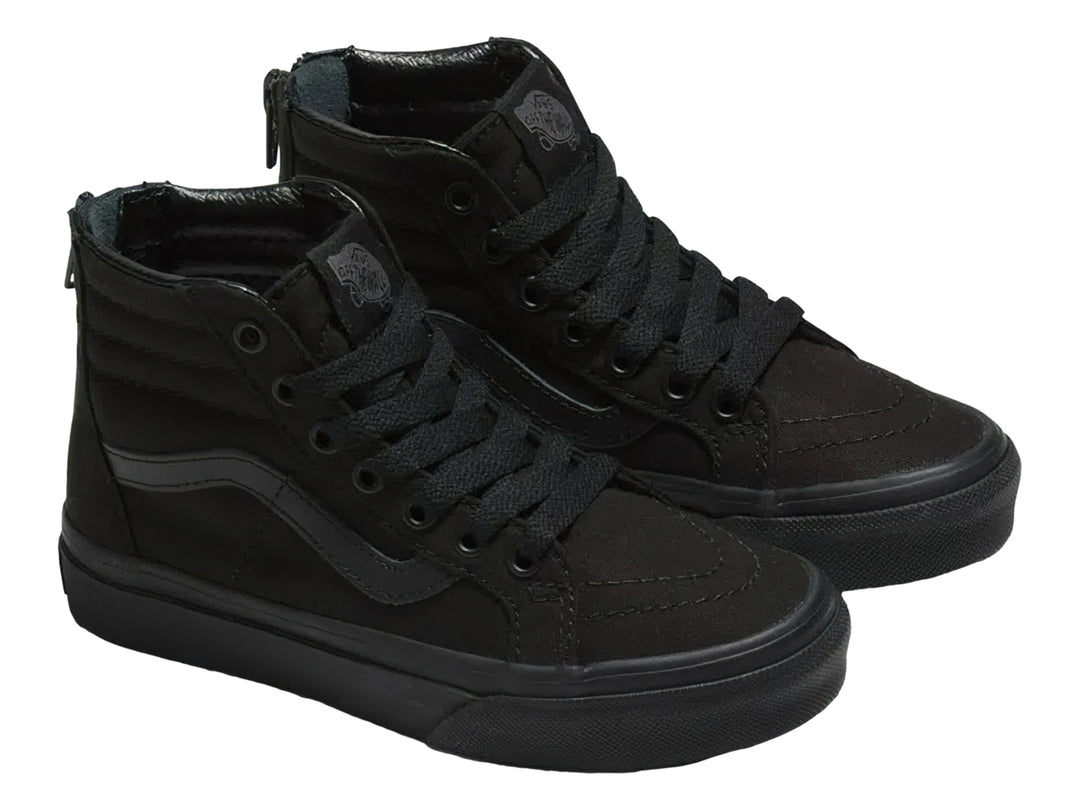 Tenis Vans Sk8 Hi Zip Negros para Niño