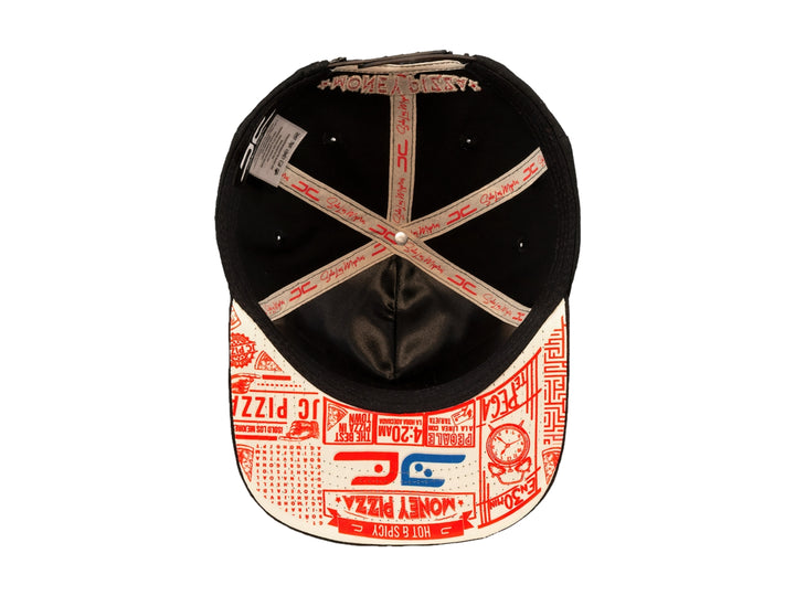 Gorra Snapback JC Hats Pizza Negro para Hombre