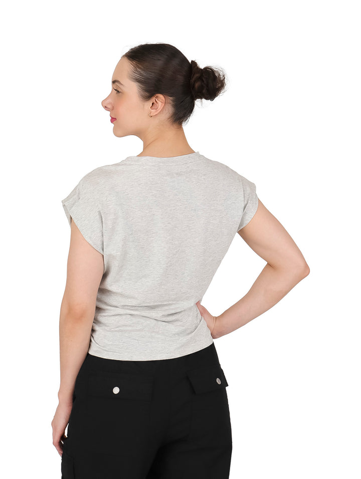 Playera DKNY Gris Jaspeado para Mujer