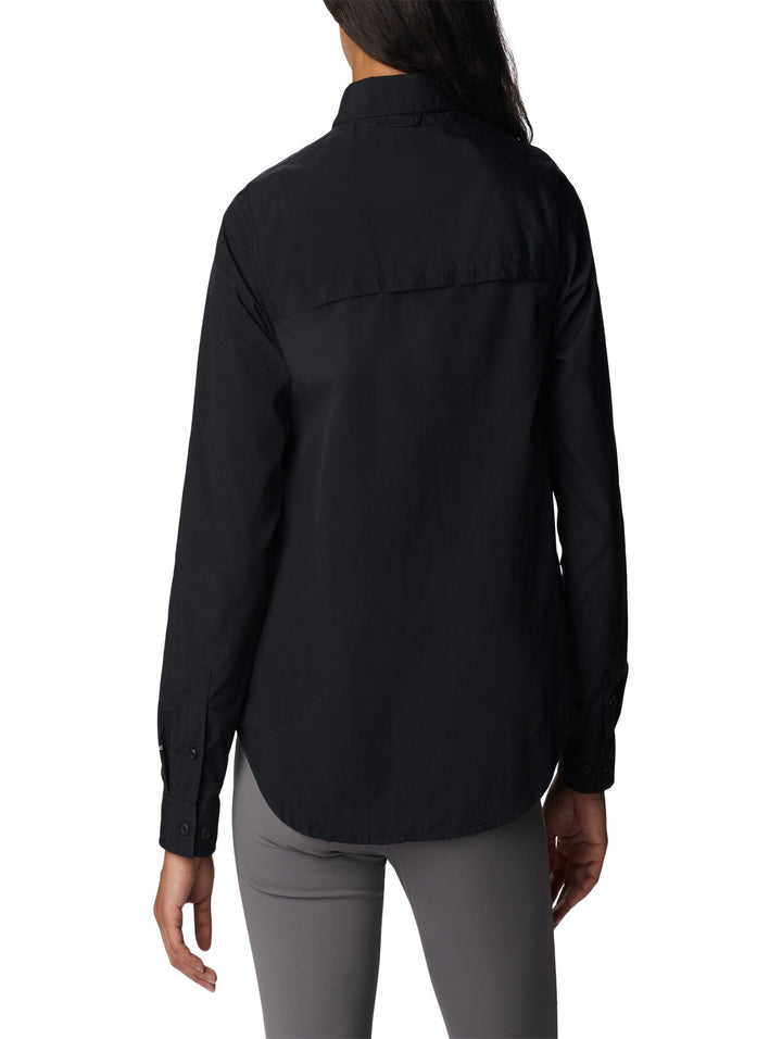 Camisa Columbia Silver Ridge 3.0 de manga larga en color negro.